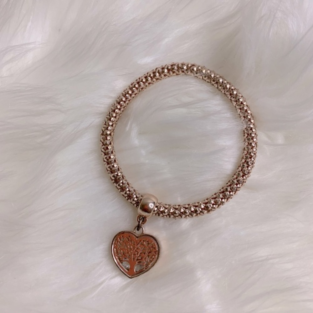 Tree of Life Heart Edition Charm Bracelet with Real Austrian Crystals